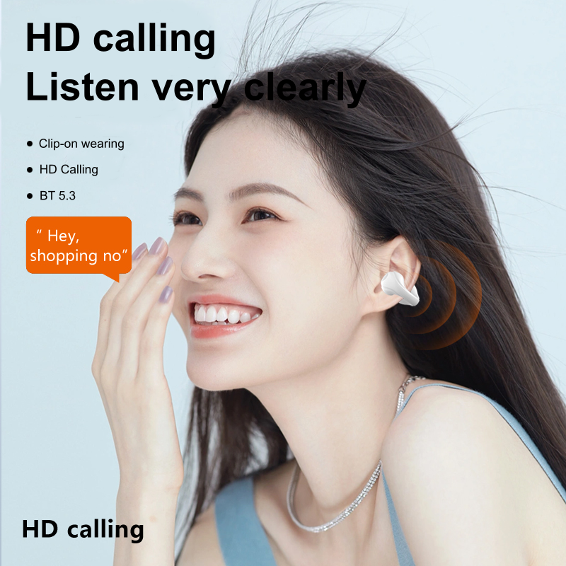 Clip-On Wireless Earbuds with LED Display